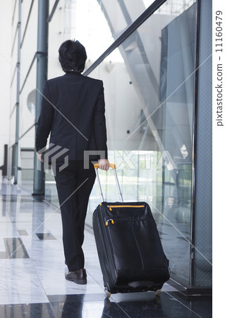 Male drawing suitcase Male drawing suitcase 11160479