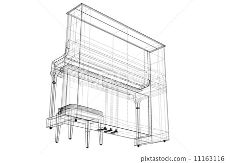 Antique Piano with path Antique Piano with path 11163116