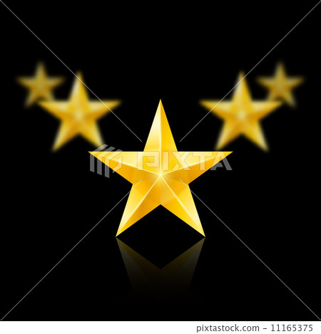 Five gold stars in the shape of wedge on black Five gold stars in the shape of wedge on black 11165375