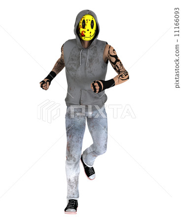 A man with a smile mask 11166093