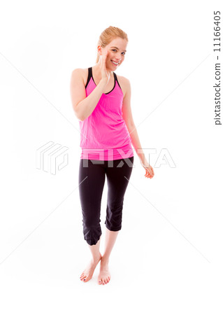 Young woman whispering 11166405