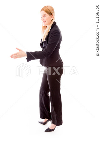 Businesswoman offering hand for handshake 11166550