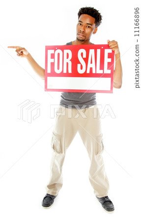 Attractive afro-american man posing in studio 11166896