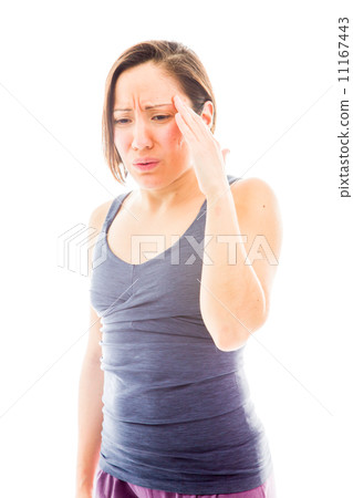 Young woman suffering from headache 11167443