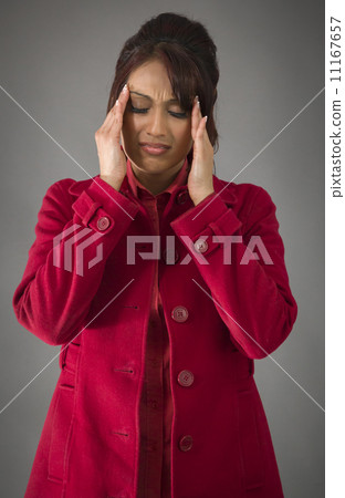 Indian young woman suffering from headache 11167657