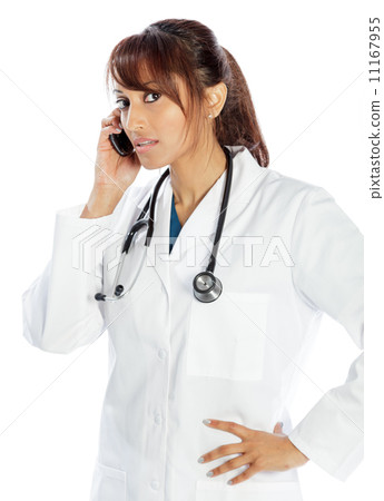 Attractive Indian woman isolated on white background 11167955