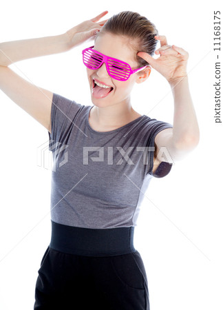 Attractive caucasian girl in her 30 shot in studio 11168175