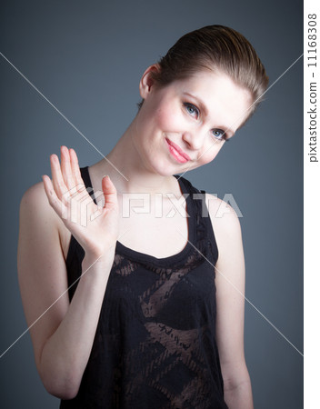 Attractive caucasian girl in her 30 shot in studio 11168308