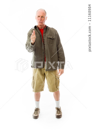 Senior man scolding somebody 11168984