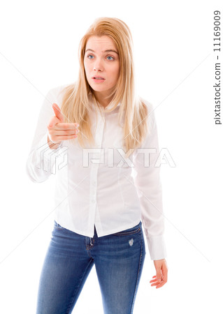 Young woman pointing 11169009