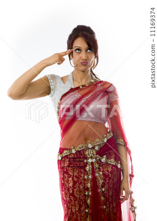Young Indian woman shooting herself in head 11169374