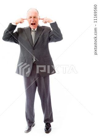 Businessman screaming in frustration 11169560