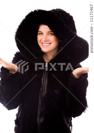 Young woman showing something 11171467