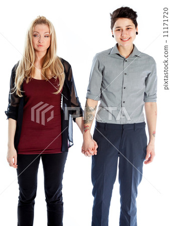 Same sex couple isolated on white background Same sex couple isolated on white background 11171720
