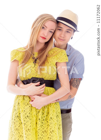 Lesbian couple embracing 11172062