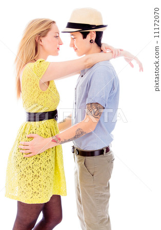 Lesbian couple embracing Lesbian couple embracing 11172070