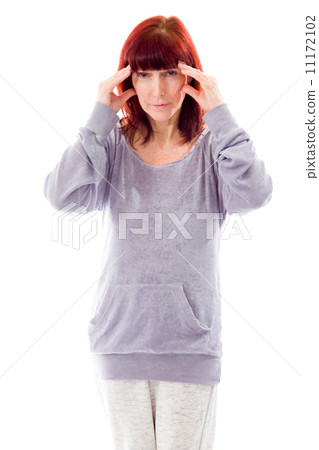 Mature woman suffering from headache 11172102