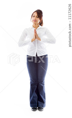 Indian young woman praying 11172626