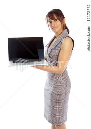 Attractive Indian woman isolated on white background 11172782