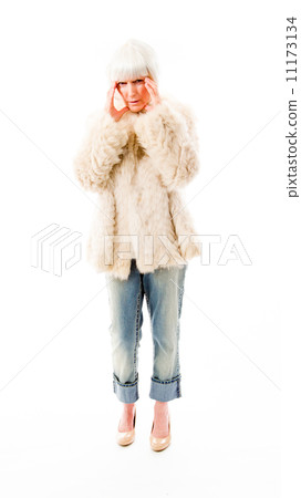 Senior woman suffering from headache Senior woman suffering from headache 11173134