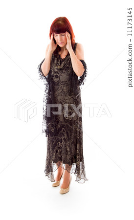 Mature woman suffering from headache Mature woman suffering from headache 11173145