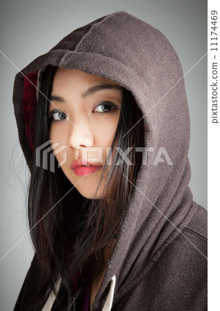 Attractive asian girl 20 years old shot in studio Attractive asian girl 20 years old shot in studio 11174469