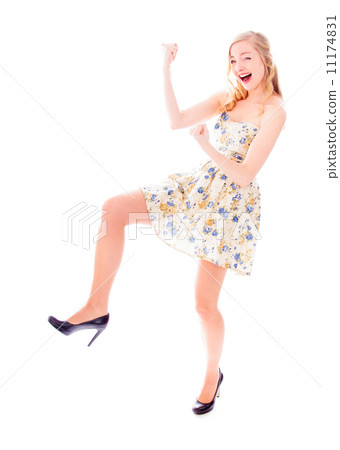 Young woman celebrating success Young woman celebrating success 11174831