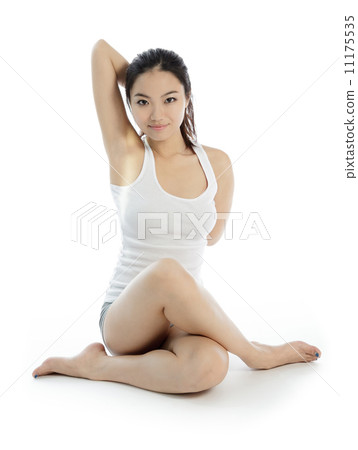 Attractive asian girl 20 years old shot in studio 11175535