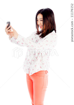 Attractive asian girl 20 years old shot in studio 11176152