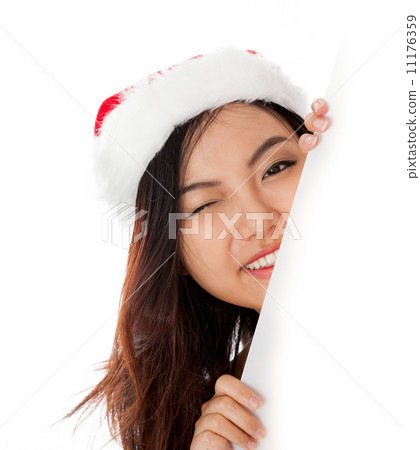 edge of the page Sexy asian santa claus wink 11176359
