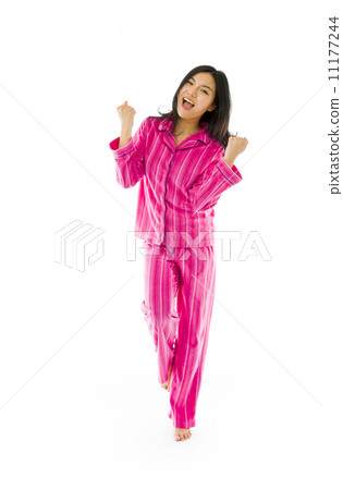 Young Asian woman celebrating success 11177244