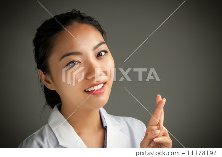 Attractive asian girl 20 years old shot in studio 11178192