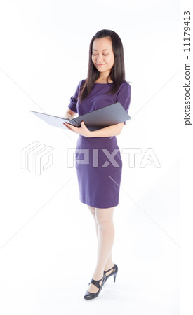 Attractive Asian girl 30s isolated on white background Attractive Asian girl 30s isolated on white background 11179413