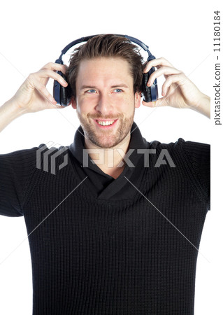 Attractive caucasian man shot in studio 11180184