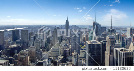 Skyscraper in a city, Empire State Building, Lower Manhattan, Ne 11180623