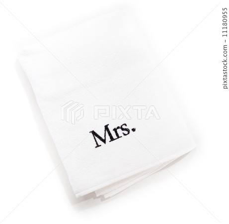 mrs white towels isolated on a white background mrs white towels isolated on a white background 11180955