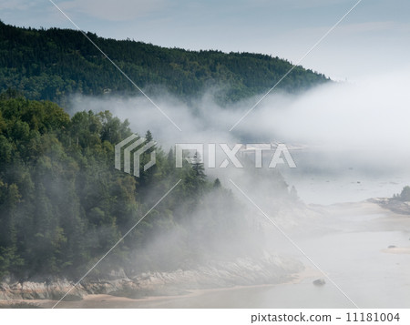 Fog over river, Quebec, Canada Fog over river, Quebec, Canada 11181004