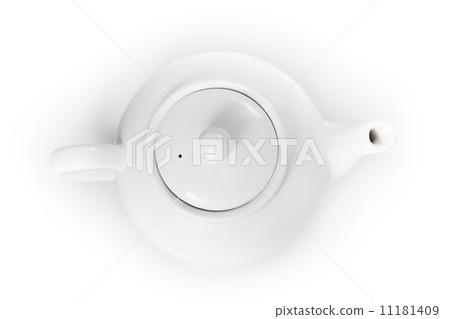 top view teapot isolated on a white background 11181409