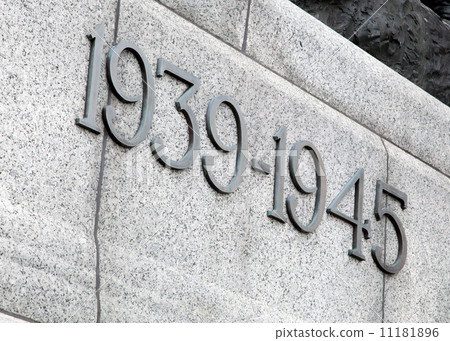 1939-1945 carved on a wall, Ottawa, Ontario, Canada 1939-1945 carved on a wall, Ottawa, Ontario, Canada 11181896