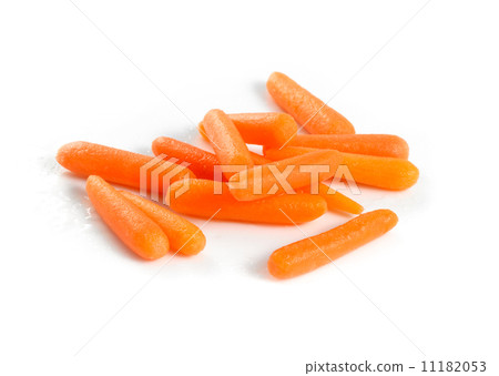 baby carrots isolated on a white background baby carrots isolated on a white background 11182053