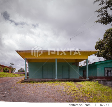 Facade of a house in a village, Costa Rica 11182245