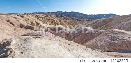 Rock formation at landscape, Zabriskie Point, Death Valley Natio Rock formation at landscape, Zabriskie Point, Death Valley Natio 11182255