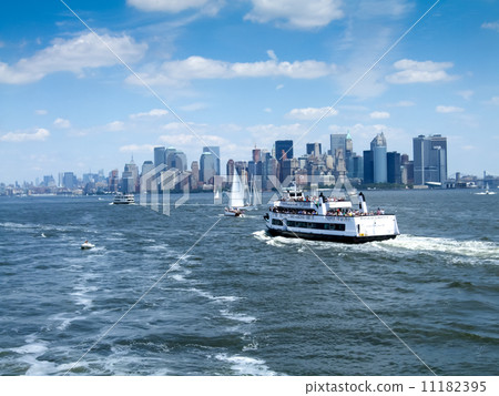 City at the waterfront, Manhattan, New York City, New York State 11182395