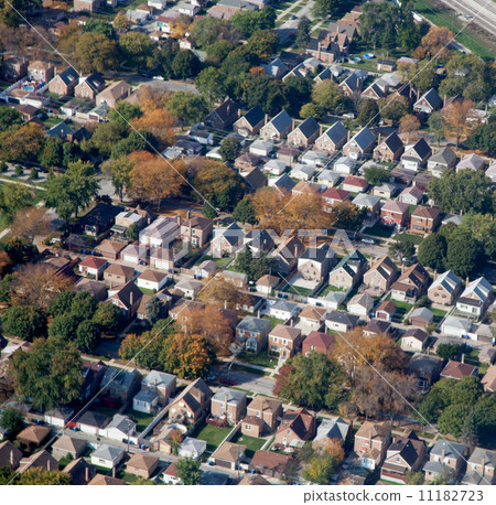 Aerial view of a city, Alberta, Canada 11182723