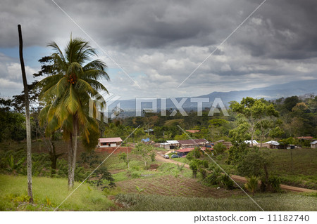 High angle view of a village, Costa Rica 11182740