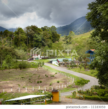 High angle view of a village, Costa Rica 11183050