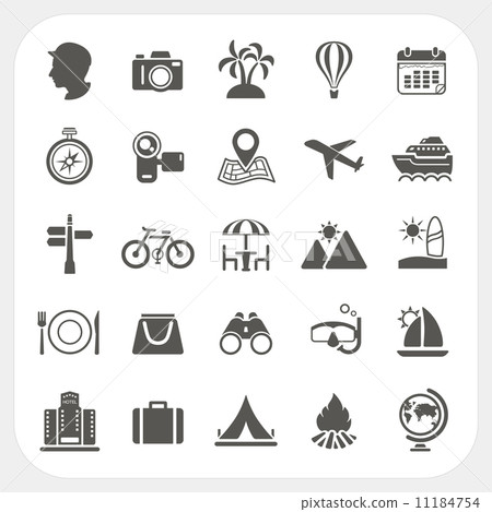 Travel and Vacation icons set 11184754