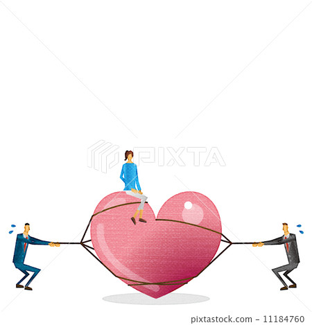 Heart love triangle relationship three people rival 11184760