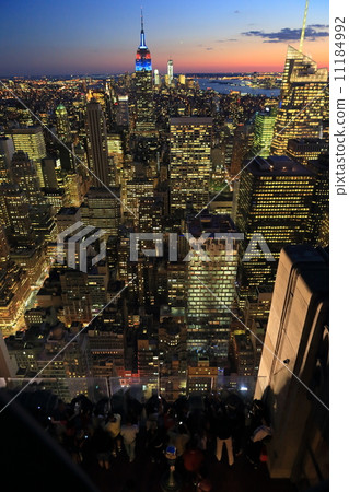 Manhattan evening landscape vertical 11184992