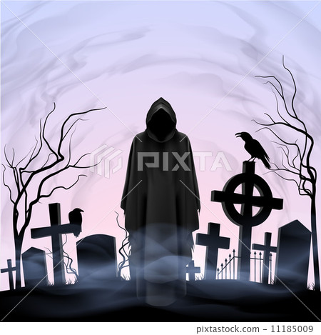 Angel of death in the cemetery 11185009